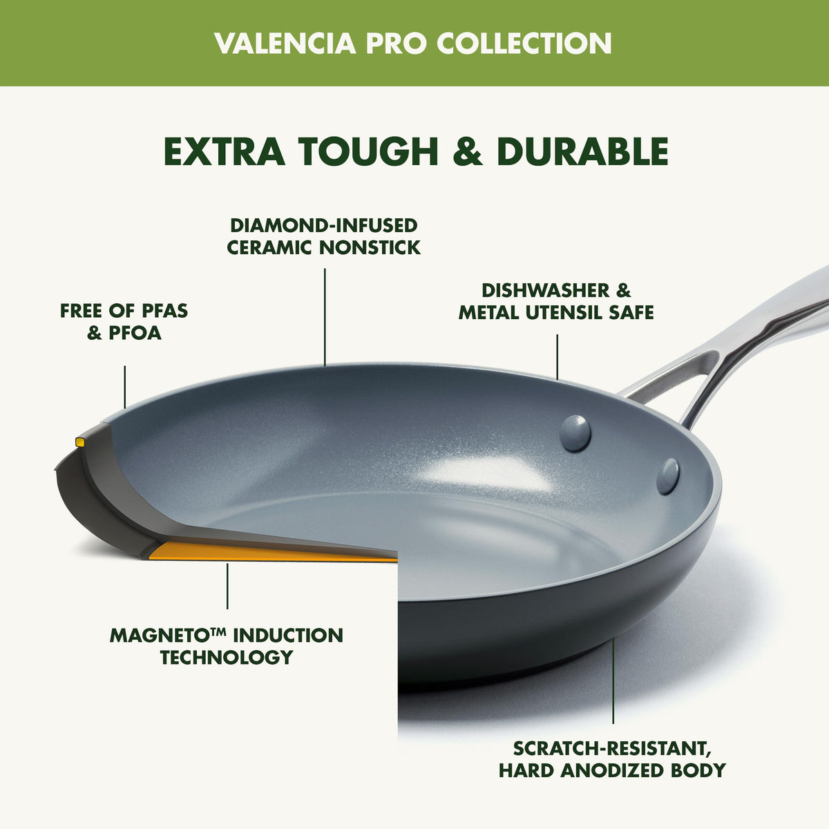 Valencia Pro 8QT Ceramic Nonstick Stock Pot