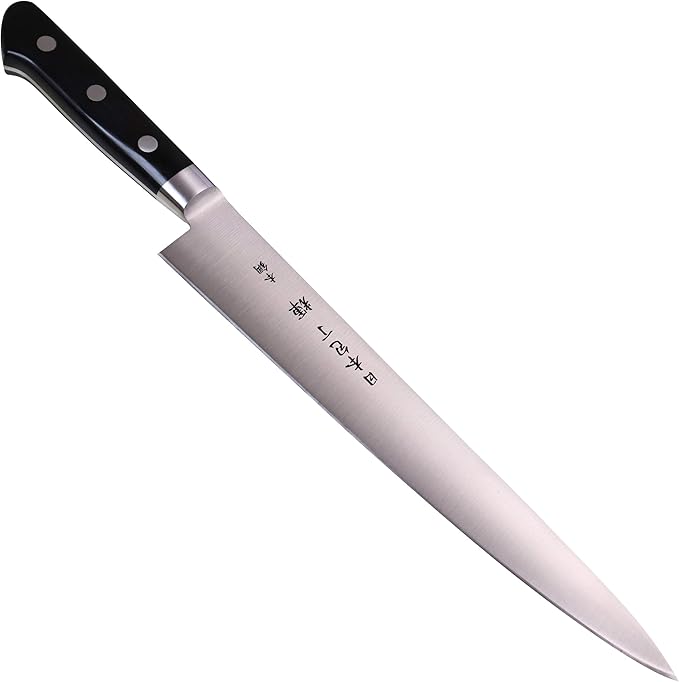 Kagayaki CarboNext Japanese Chef’s Knife, KC-10ES Professional Sujihiki Knife, High Carbon Tool Steel Pro Kitchen Knife with Ergonomic Pakka Wood Handle, 11.8 inch