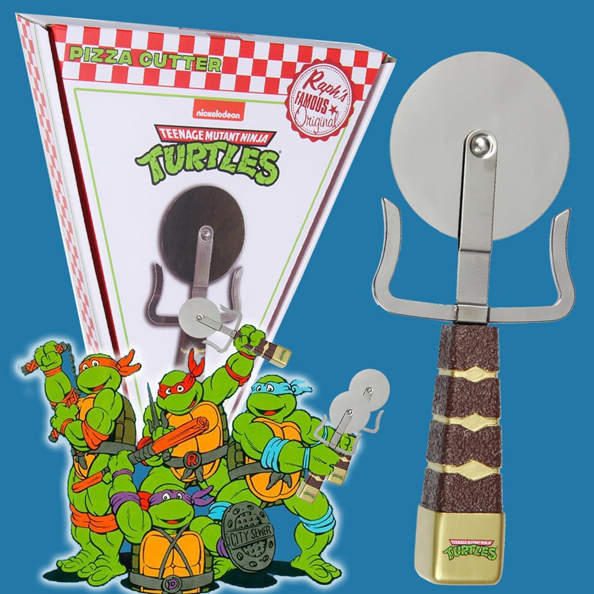 Teenage Mutant Ninja Turtles TMNT Raph's Famous Original Sai Pizza Cutter Wheel Tool - HomeSpice