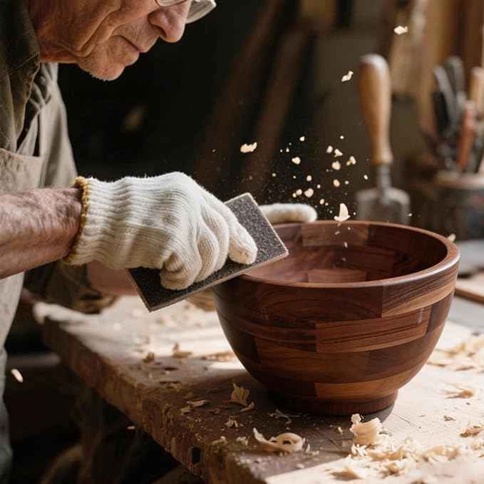 North American Solid Walnut Wood Mixing Bowl for KitchenAid Mixer - Handcrafted Wooden Bowl Compatible with KitchenAid 4.5 & 5 Quart Tilt-Head Stand Mixers