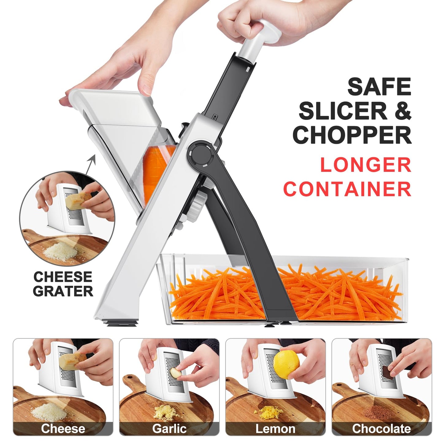 Mandoline Slicer for Kitchen (S4 Gray)