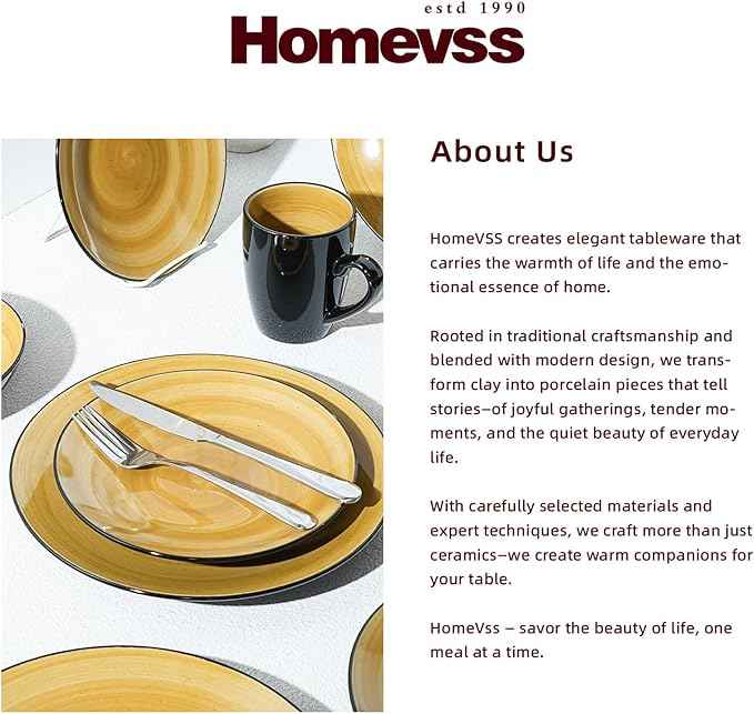 Stoneware Sonoma 16pc Dinnerware Set, Black + Speckled Spin Wash Yellow