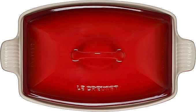 Le Creuset Heritage Stoneware Deep Baker with Lid, 4.5 qt., Cerise