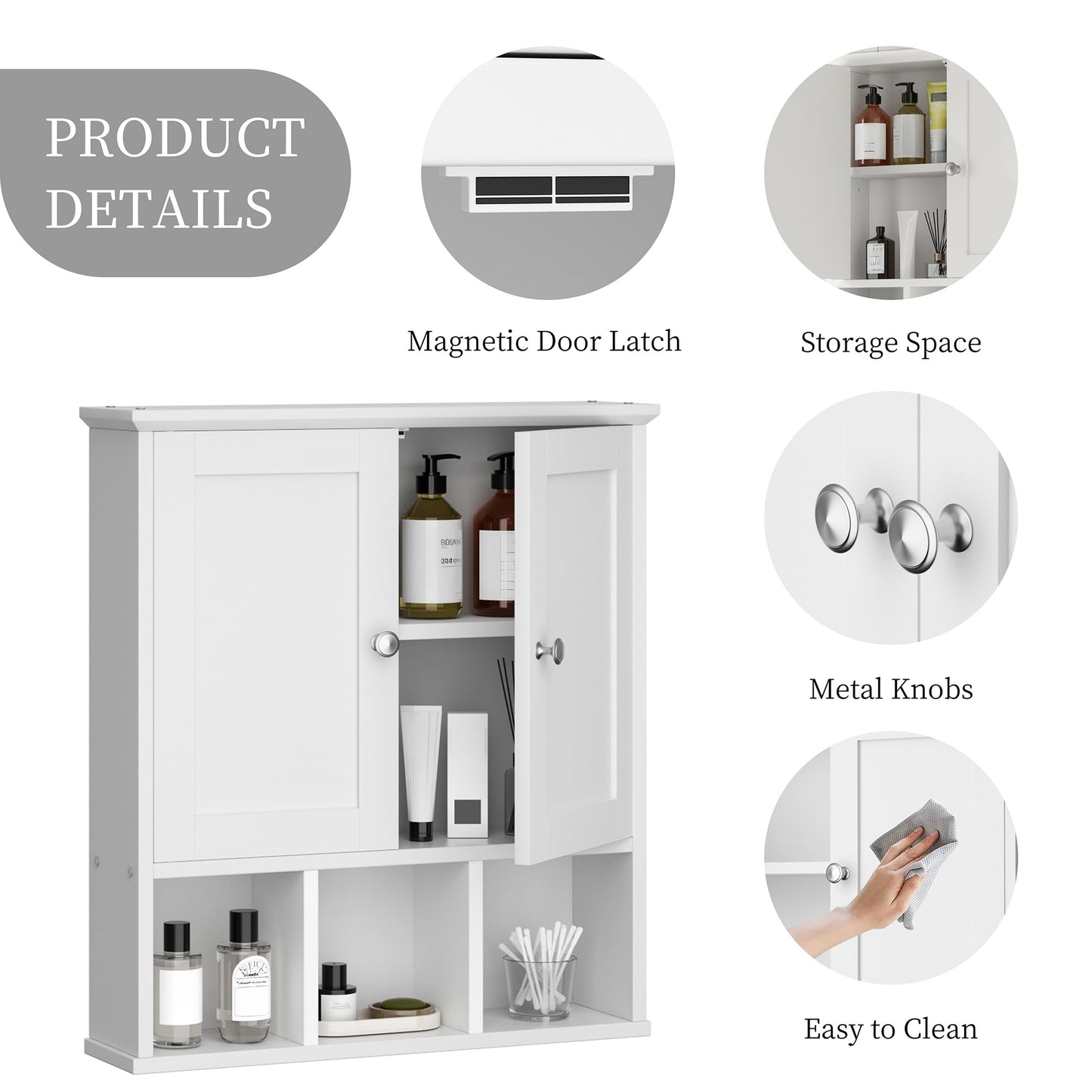 Bathroom Medicine Cabinet (White)