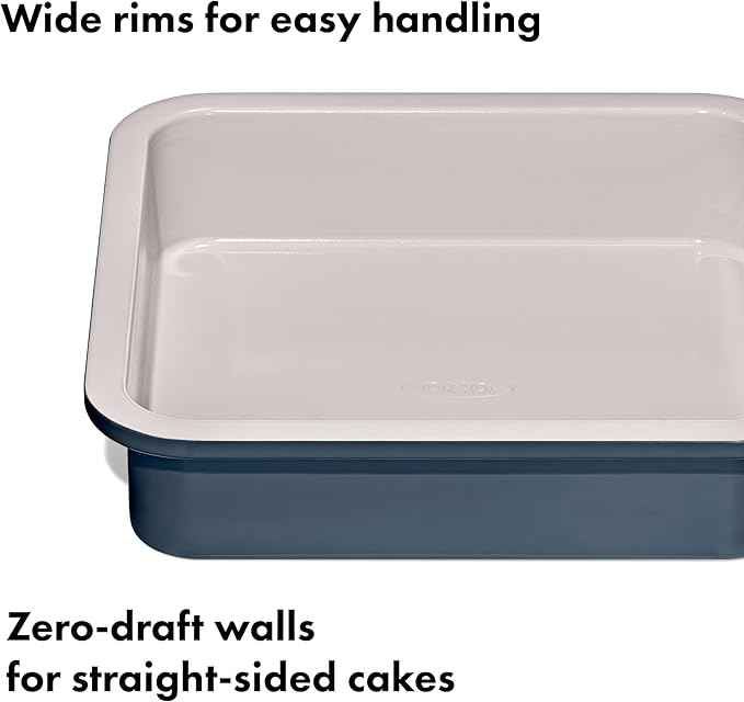OXO Good Grips Non-Stick Pro Ceramic Coated Metal Bakeware 9” Square Cake Pan – Storm Blue