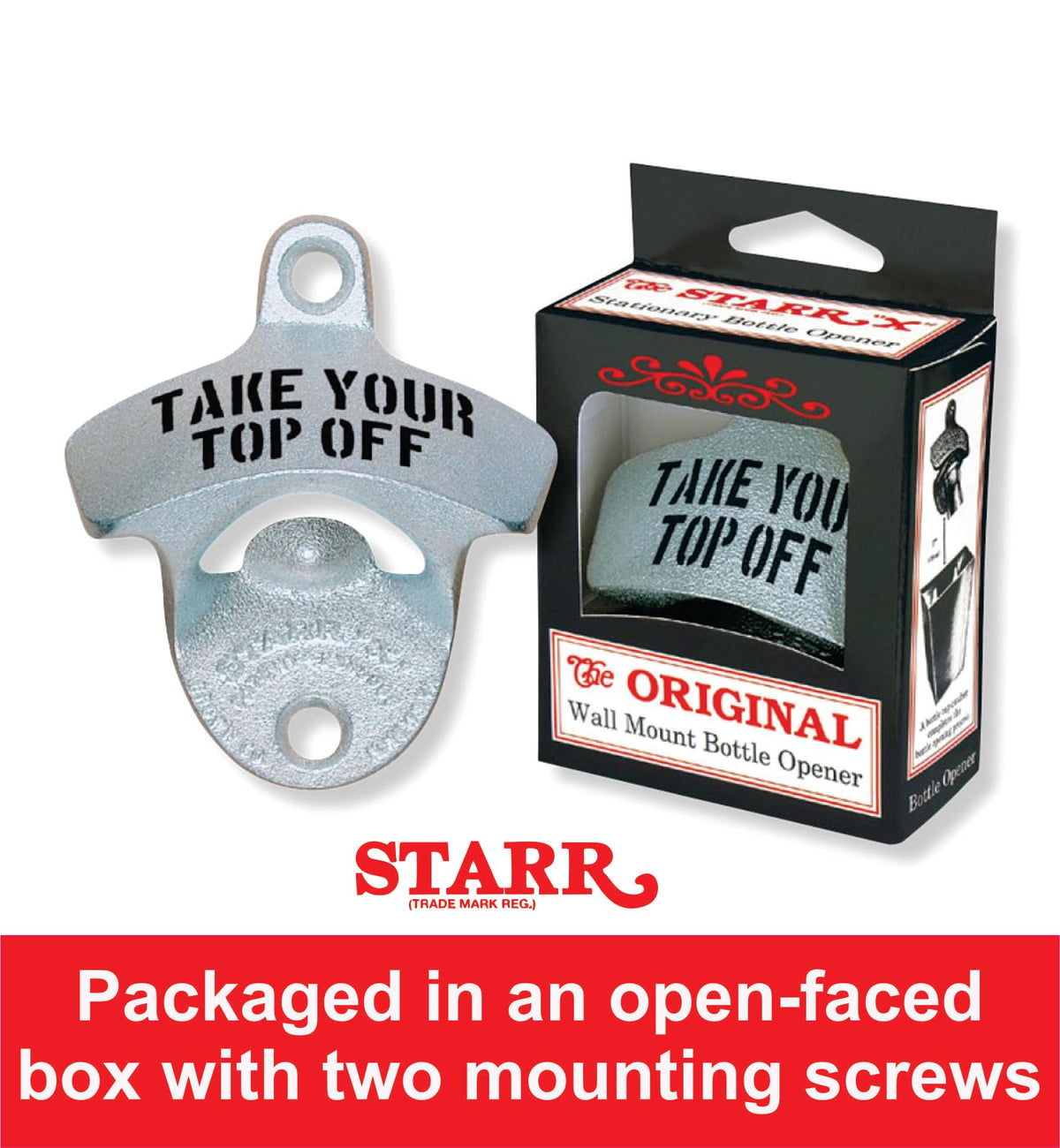 Original Take Your Top Off Wall Mounted Bottle Opener