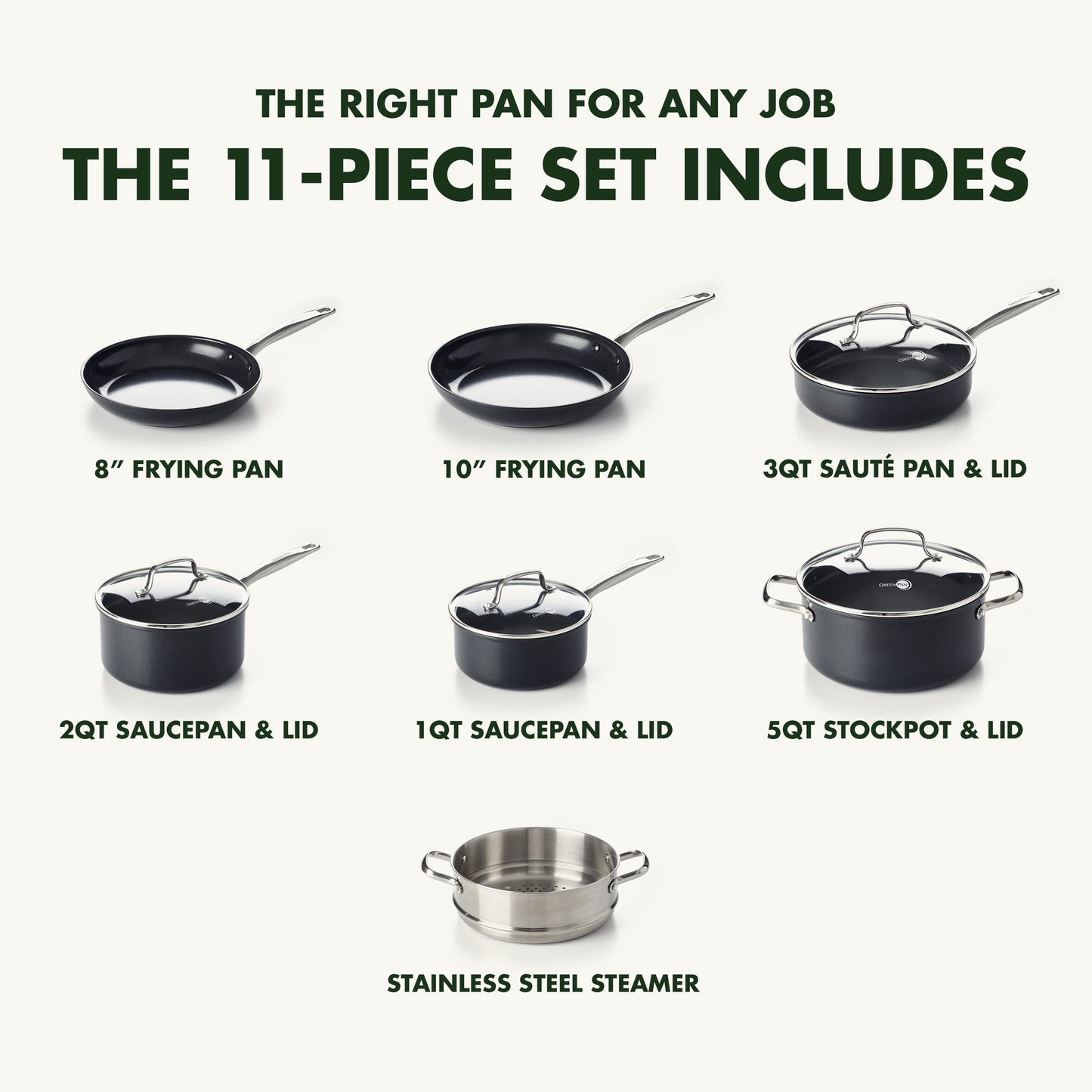 Chatham Black Prime Midnight Hard Anodized Healthy Ceramic Nonstick 11 Piece Cookware Pots and Pans Set (11 Piece Cookware Pots and Pans Set)