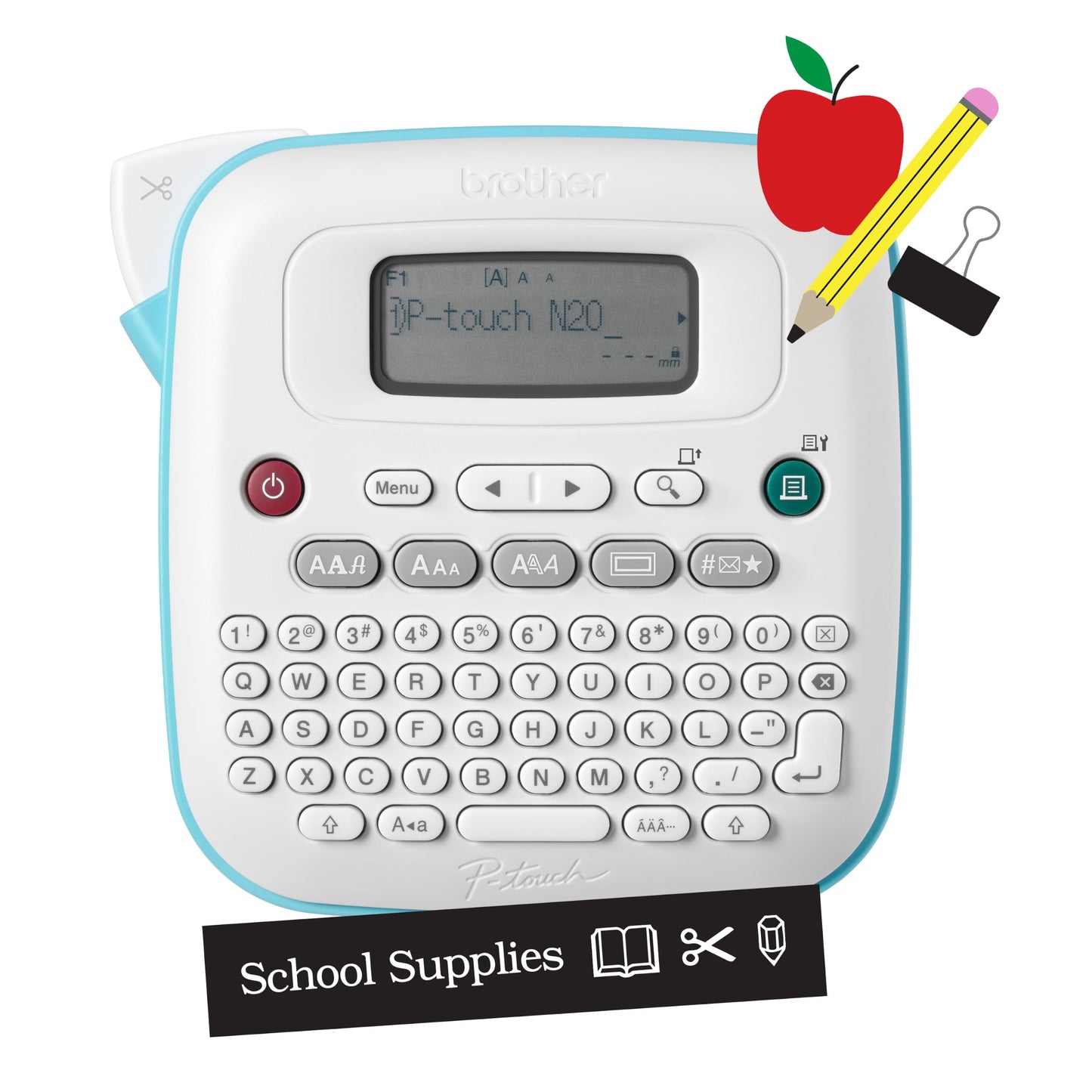 P-Touch PT-N20 Personal Desktop Label Maker, Portable, Handheld and Prints, P-Touch Btag ~½” (12mm) Wide Color Personalized Label Tapes