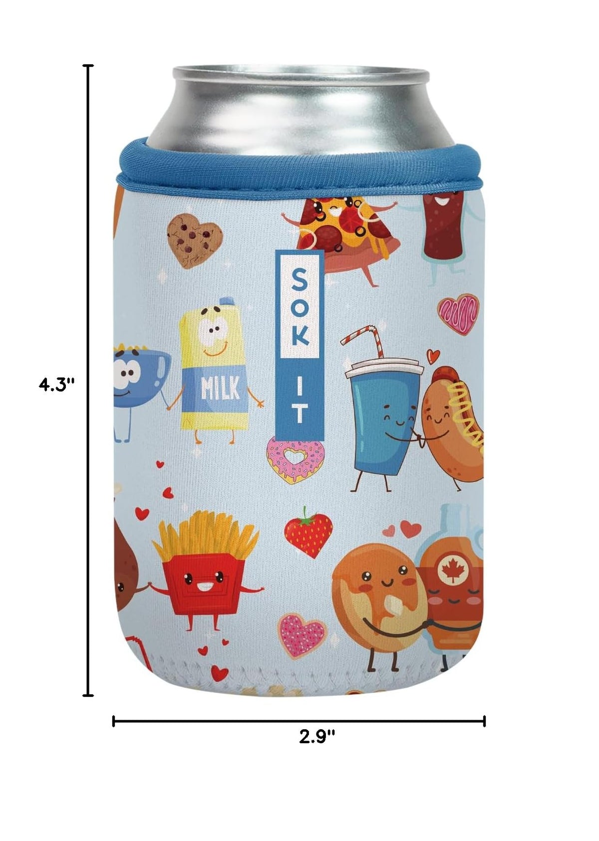 CanSok Sleeve for Beer & Soda Insulated Neoprene Cover (Bestie Bites / 12oz Can Sleeve)