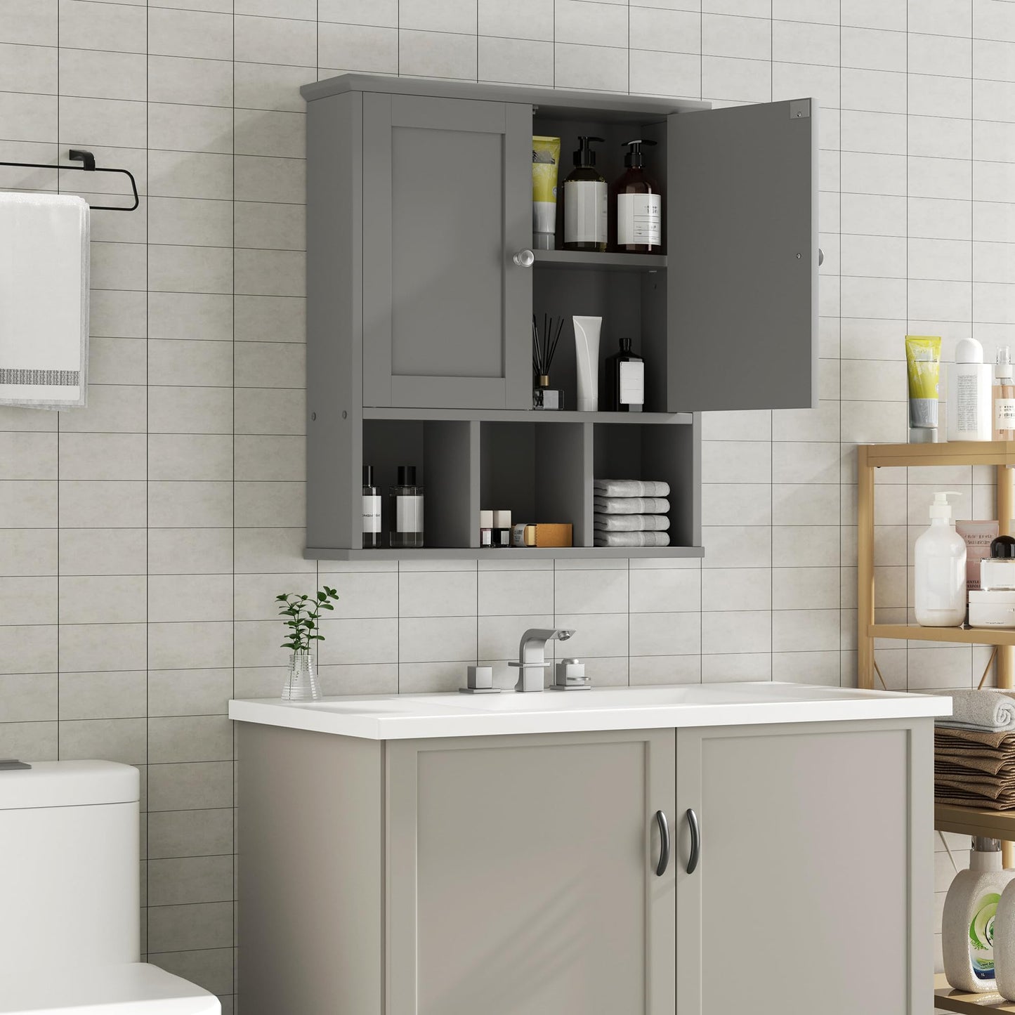 Bathroom Medicine Cabinet (Grey)