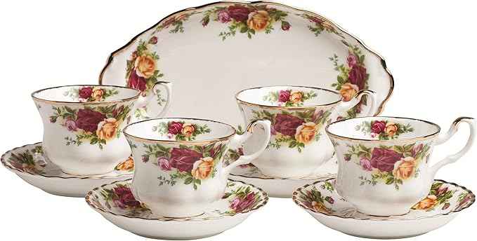 Royal Albert Old Country Roses 9-Piece Tea Set