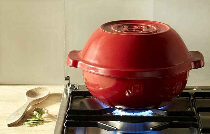 Emile Henry Ceramic Bread/Potato Cooker | Charcoal