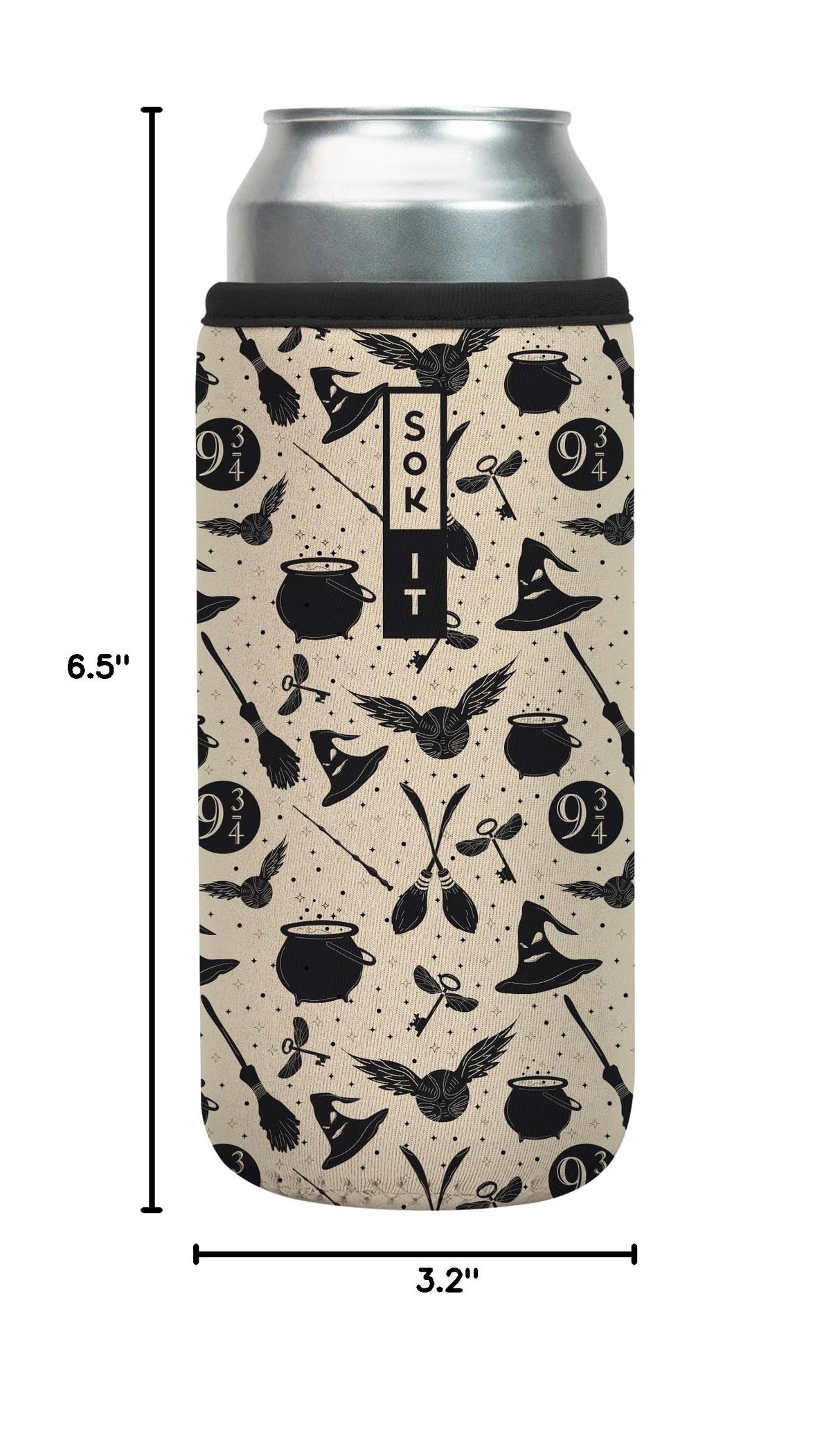 CanSok Sleeve for Beer & Soda Insulated Neoprene Cover (Wizard's Walk / 25oz Can Sleeve)