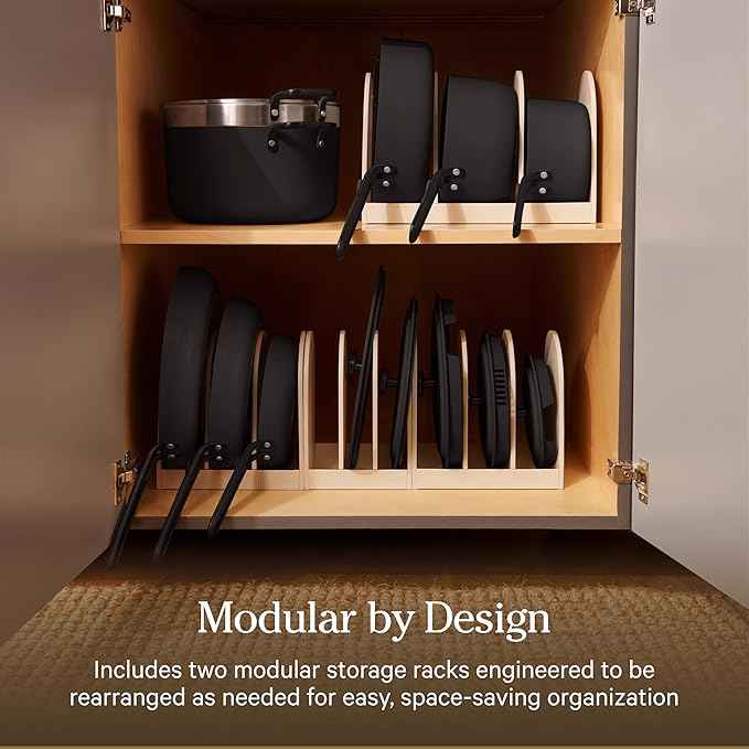 Our Place 11-Piece Essentials Complete Cookware Set - Ceramic Fry Pan, Saucepan, Sauté Pan, Stock Pot, Strainer Basket & Rack Storage | Thermakind™ Nonstick, Oven Safe up to 450°F | Char
