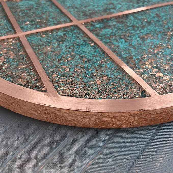 nooc art Handmade Copper Wall Art for Home, Living Room, Bedroom, Kitchen and Office Decor, Rustic Decorative Mural Art for Farmhouse Decor (Modern Copper, 20, Unframed)
