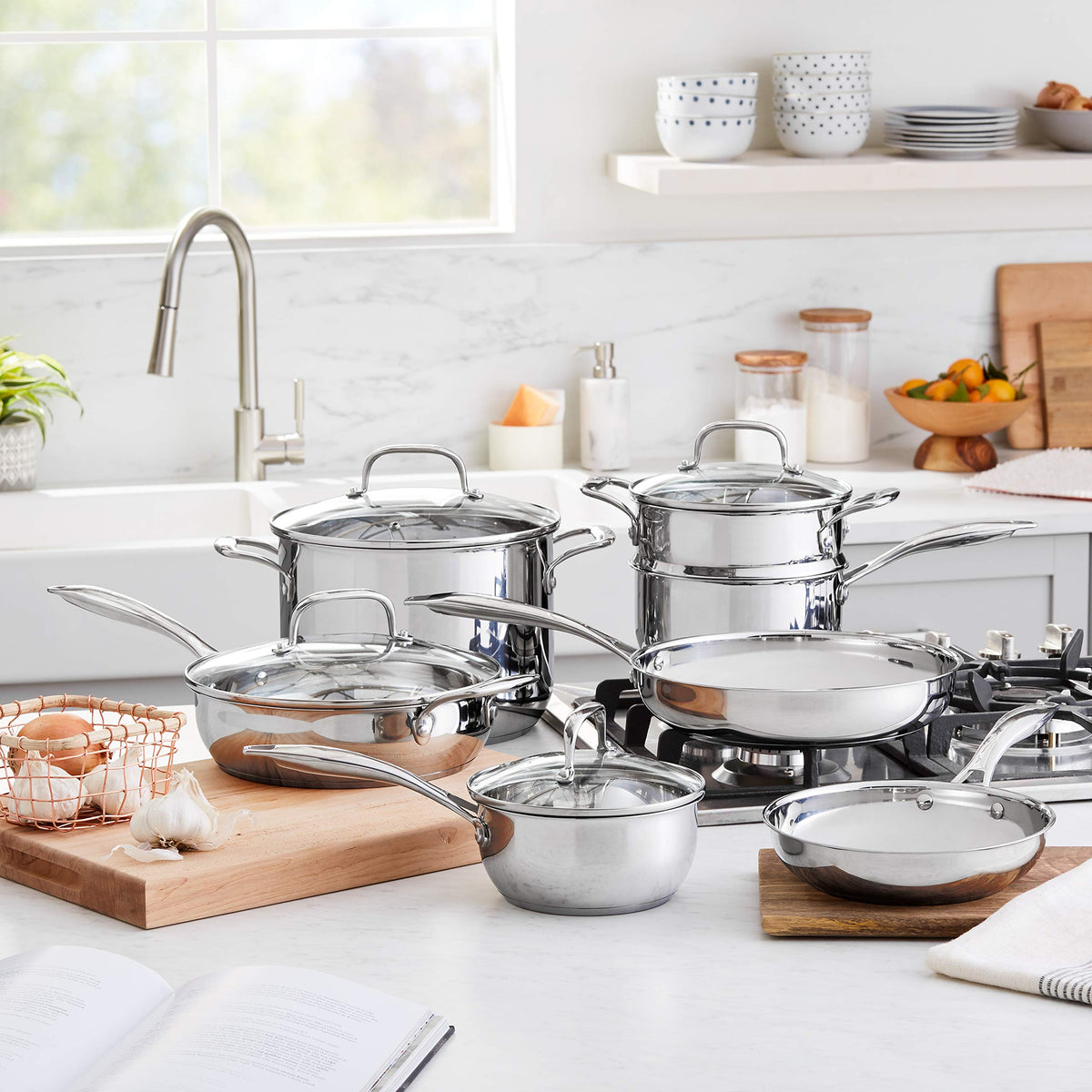 Stainless Steel Cookware 11 (11-Piece Set)