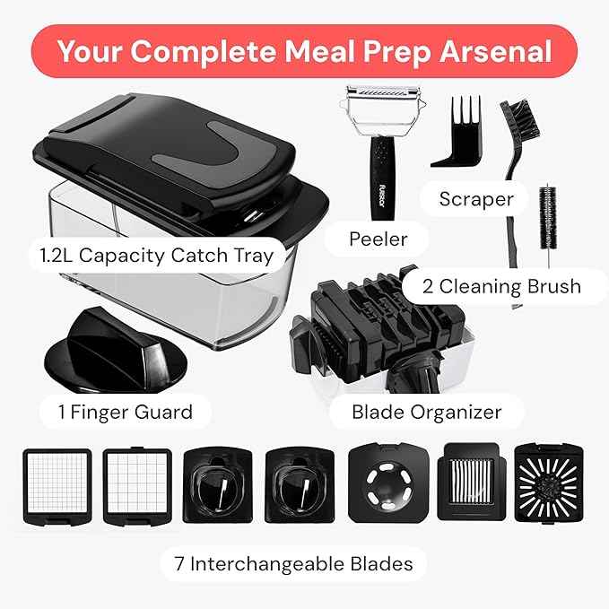 Fullstar The Original Pro Chopper - Vegetable Chopper and Spiralizer, Food Chopper with Container, Fruit Slicer, Kitchen Gadgets & Gifts, Home Essentials (9 in 1, Gray)