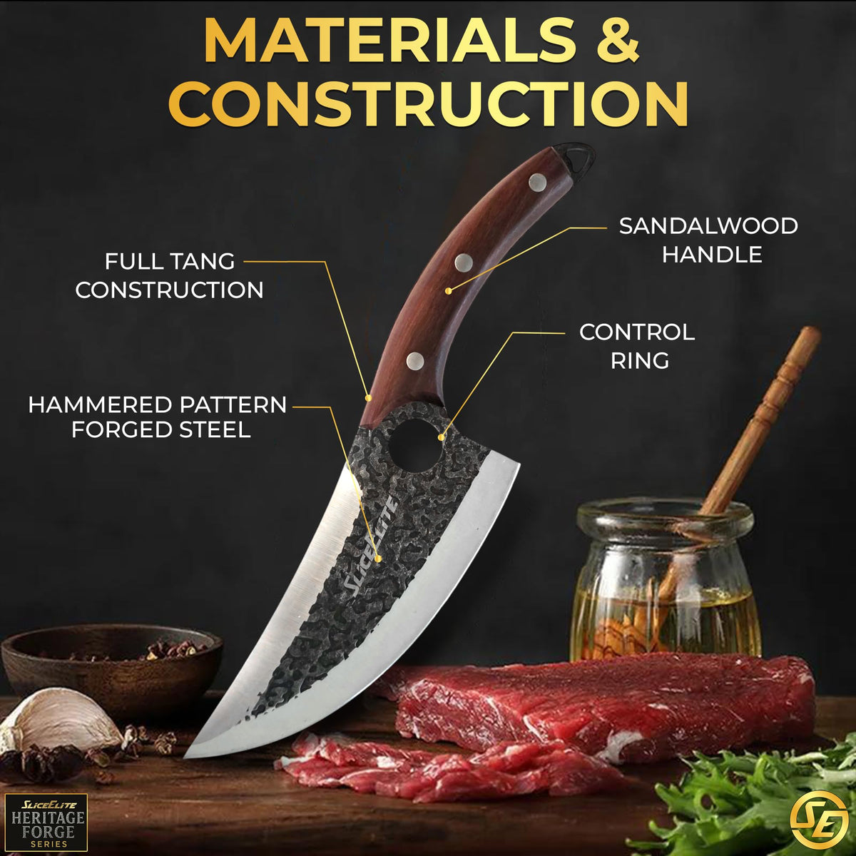Viking Knife Meat Cutting Boning Slicing Tool for Kitchen