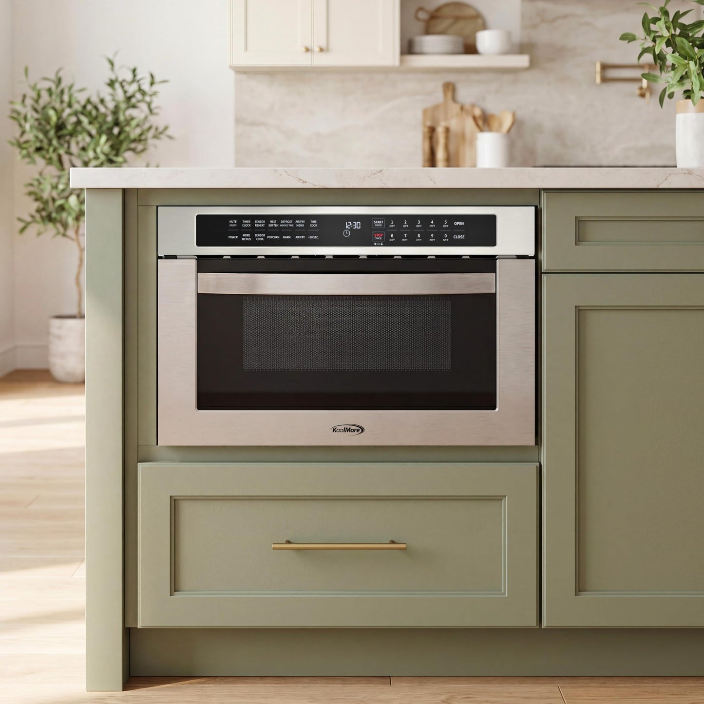 24 in. Built In Microwave Drawer with Air Fry (Black / 1.2 cu. ft.)