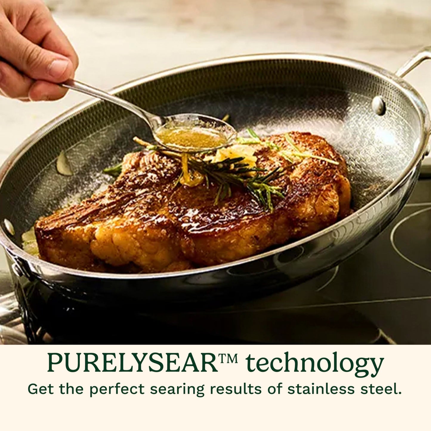 Hybrid Stainless Steel Pans (8 and 10-inch Skillet Set)