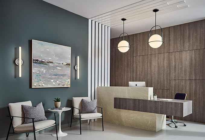 Hinkley Somerset Small Pendant Light, Etched Opal Glass Modern Globe Shade, Adjustable Height, Sloped Ceiling Compatible, Vintage-Inspired Metal Yoke Frame, Dry Rated, Black Finish