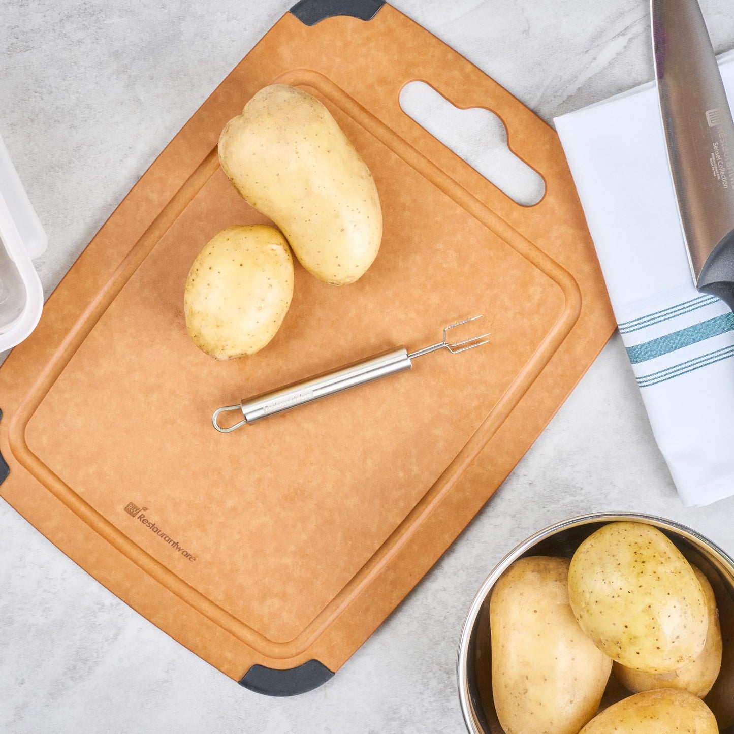 6 in Stainless Steel Potato Peeling Fork (6 Count)