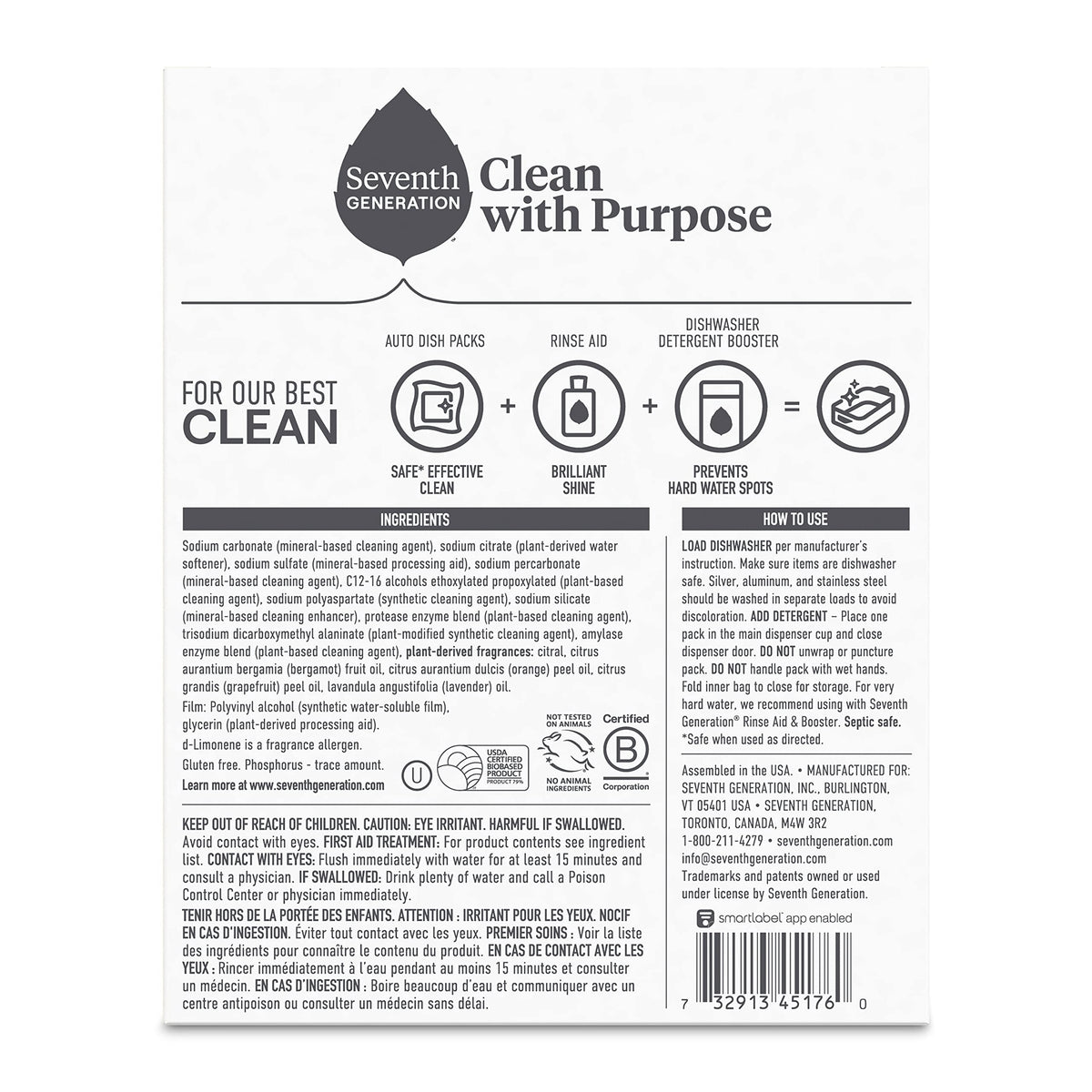 Power Plus Dishwasher Detergent Packs Fresh Citrus scent Pack of 6 for sparkling dishes Dishwasher tabs (90 Count)