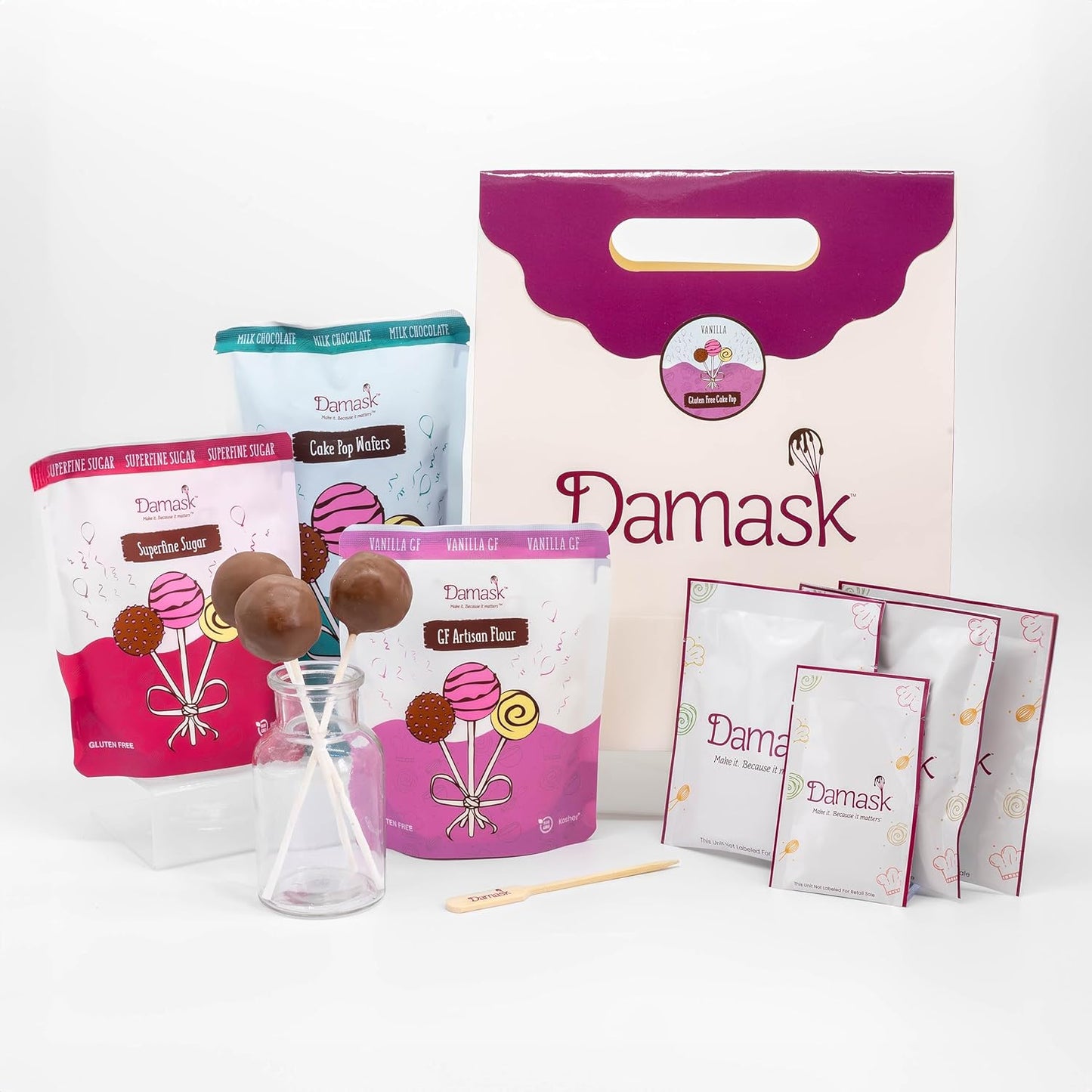 Gluten-Free Vanilla Cake Pop Kit - Milk Chocolate Coating