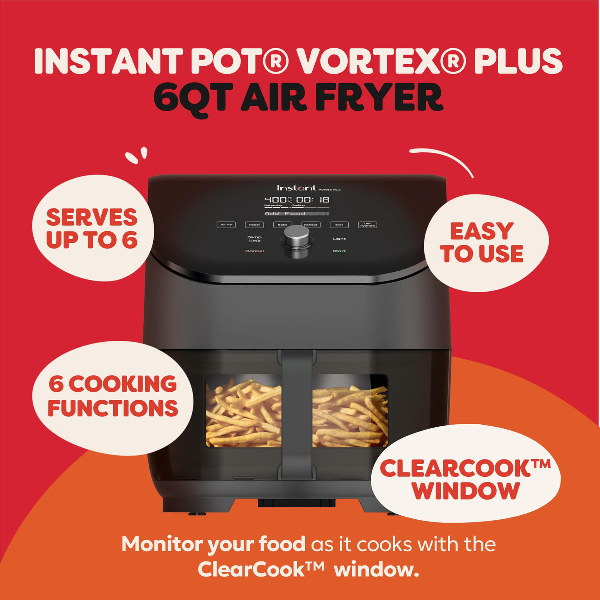 Vortex Plus ClearCook 6 Qt 6 (Black/Clear / 6 qt)
