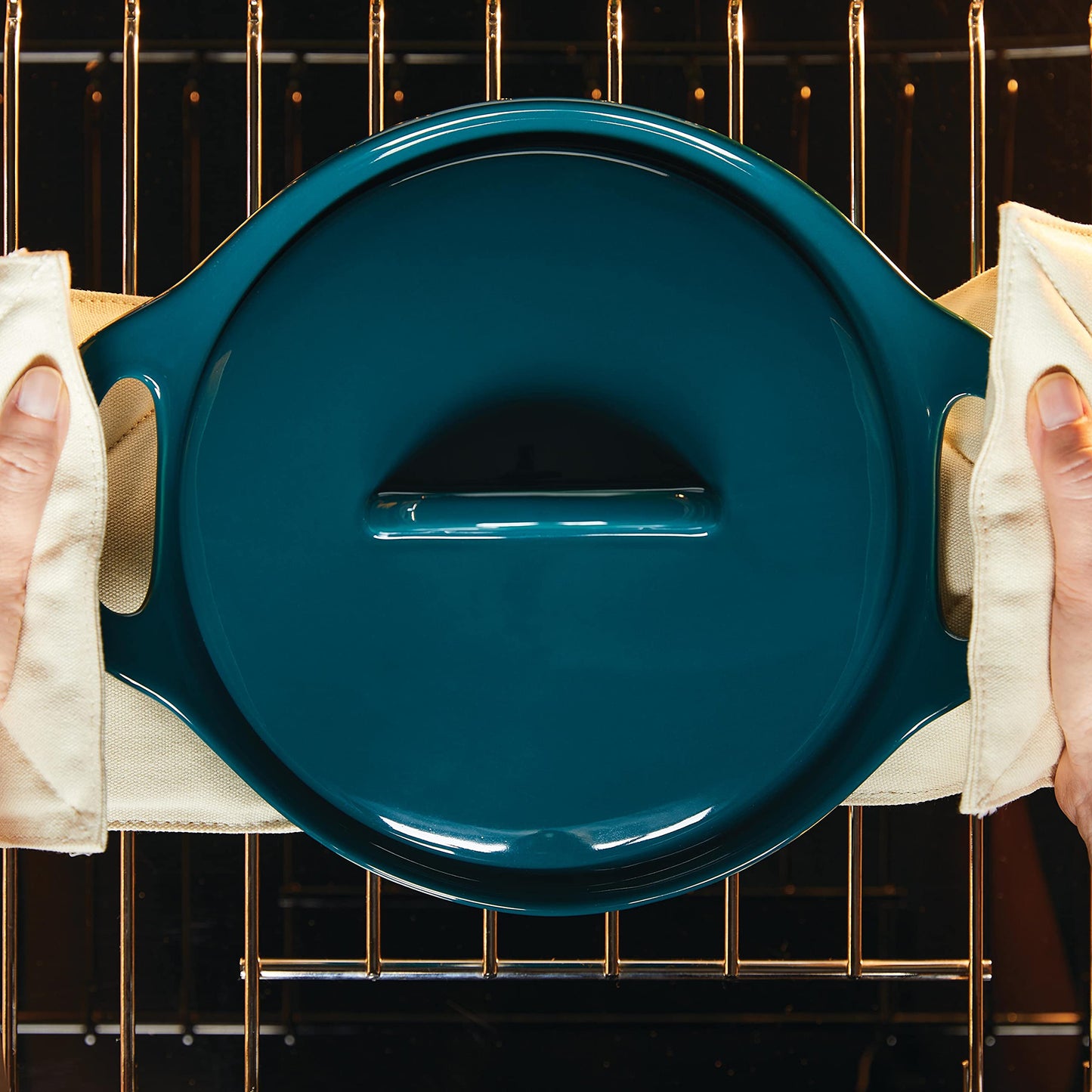 Solid Glaze Ceramics Casserole Bakeware (Teal)