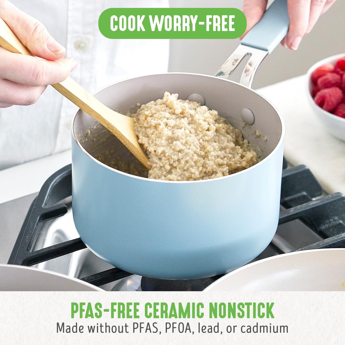 2 Quart Nonstick Saucepan with Lid