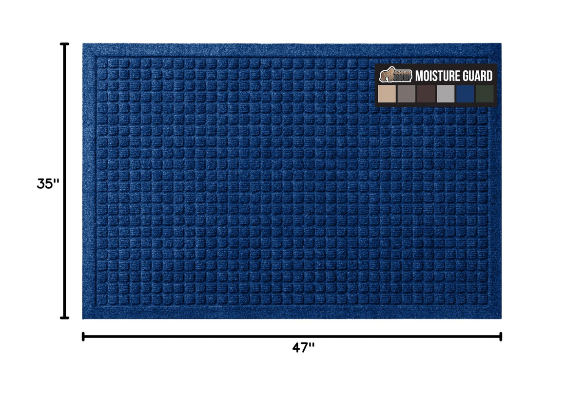 HydroABSORB Door Mat for Indoor Outdoor Use (Blue / 47" X 35")