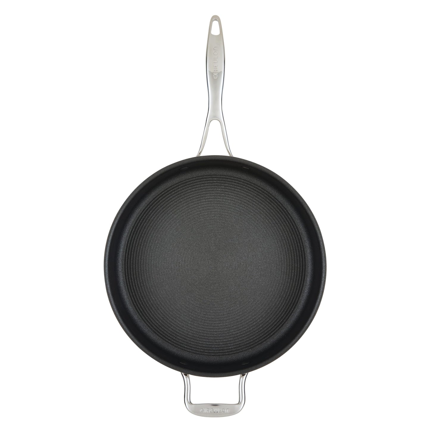 C1 Series Clad Stainless Steel with ScratchDefense Technology Cookware Nonstick Induction Saute Pan with Lid and Helper Handle (5 Quart)