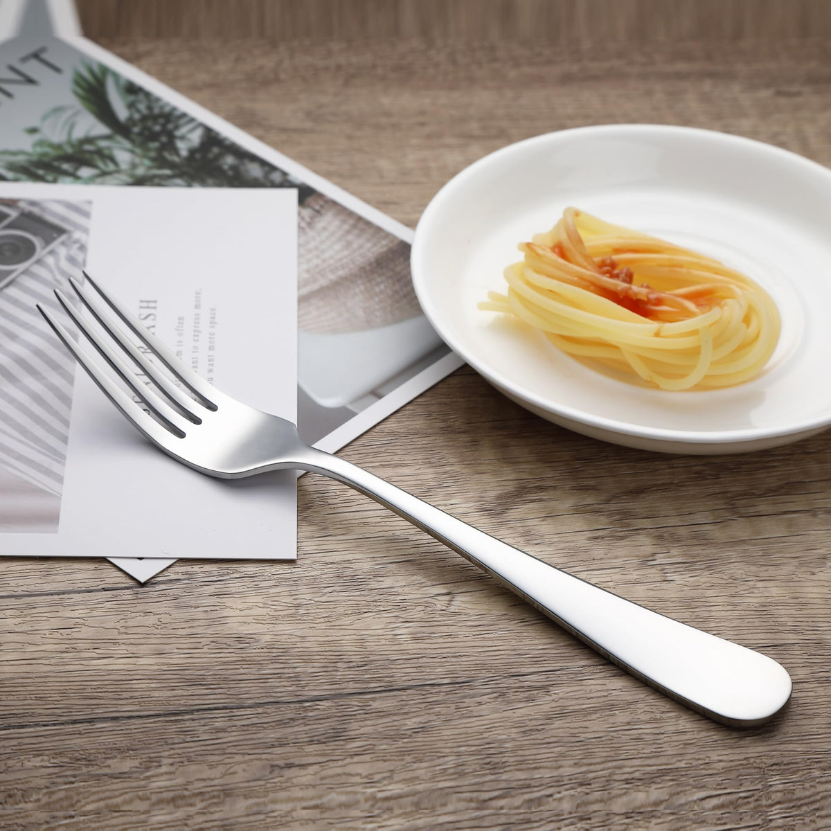 Stainless Steel Dinner Forks with Round Edge (Dinner Forks - 120 pack)