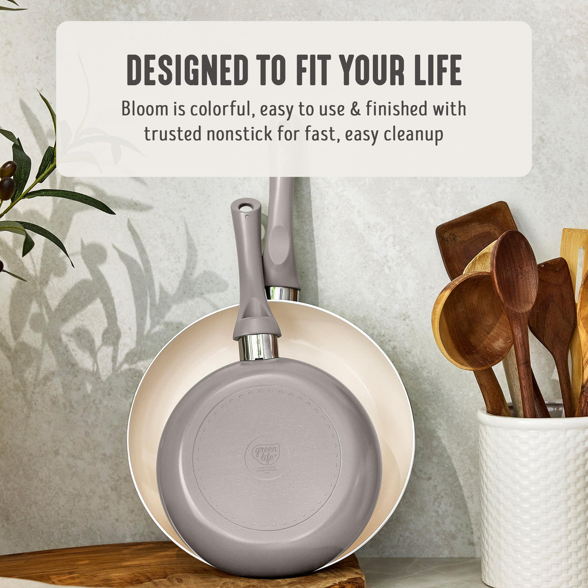 2 Piece 8" & 10" (8" and 10" Frying Pan Skillet Set / Light Gray)