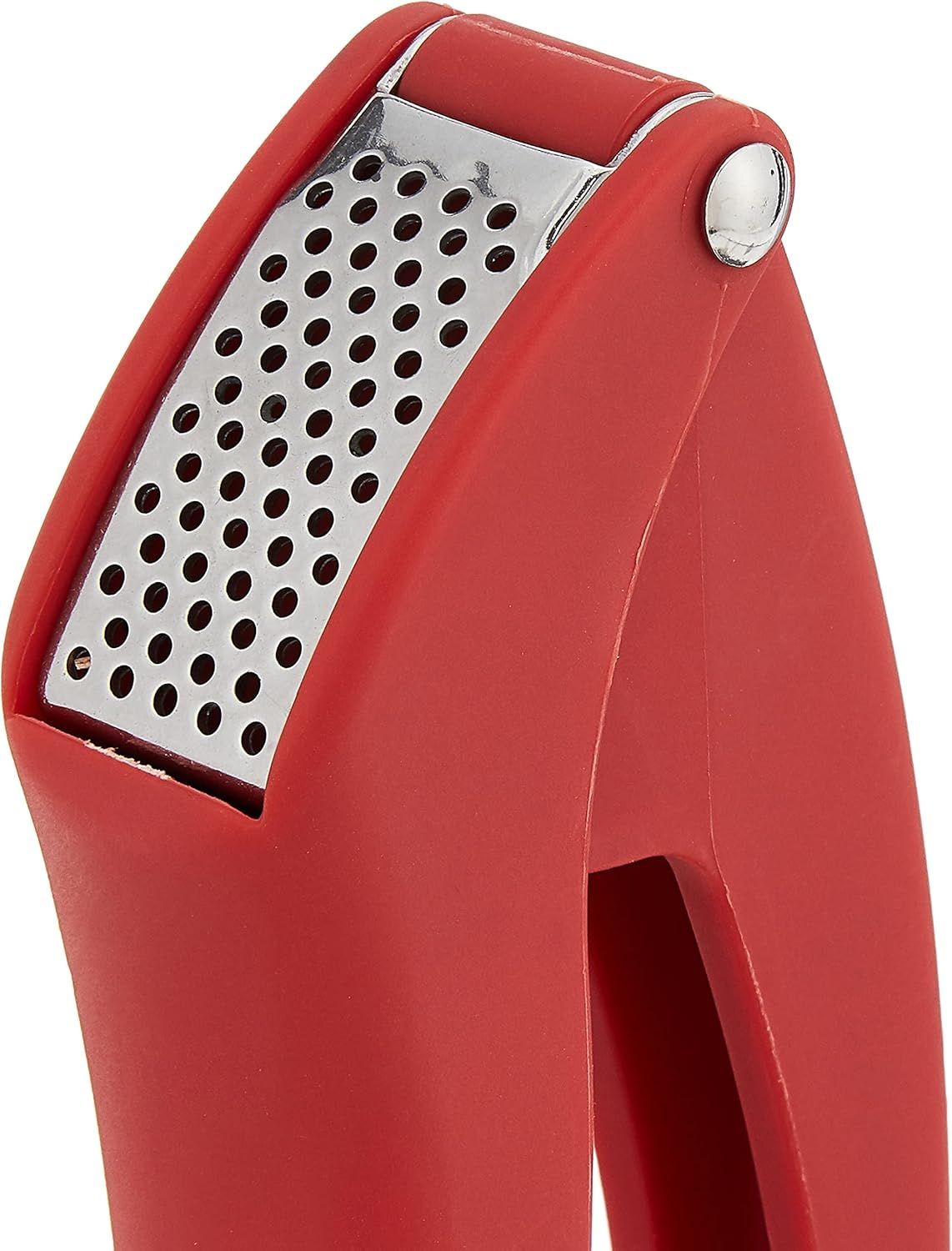 Kuhn Rikon Easy-Clean Garlic Press, No Need to Peel, 7” Red - HomeSpice