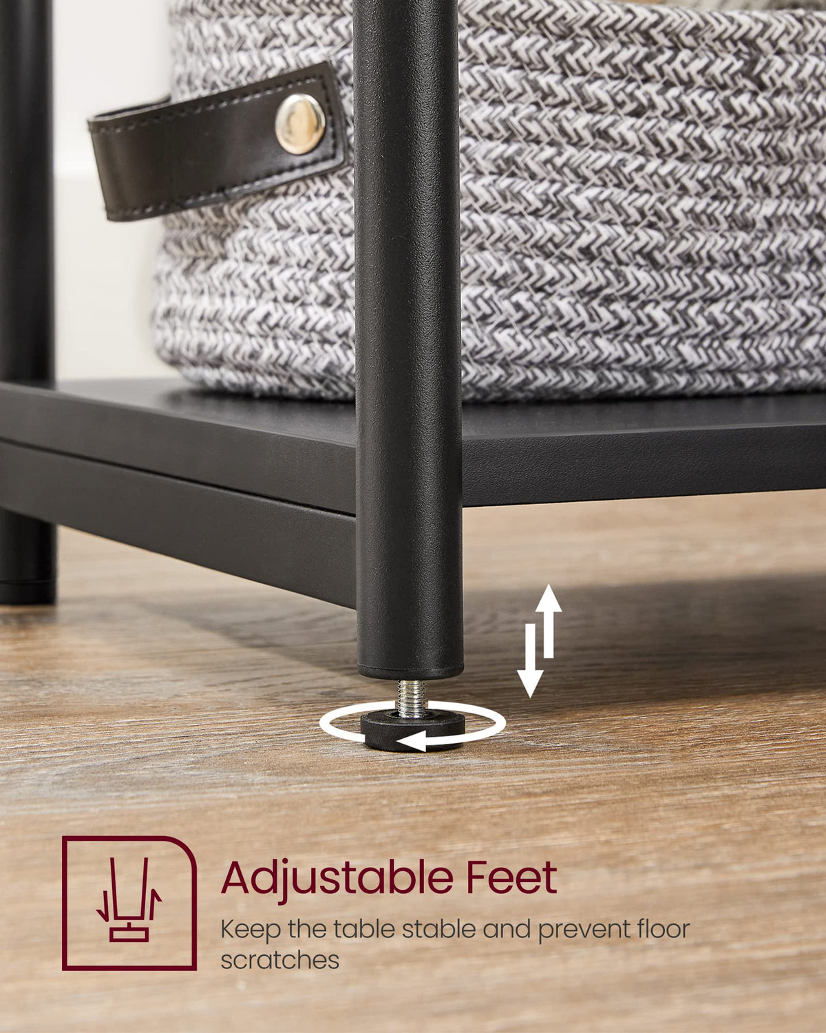 Side Table Small End Table (Ink Black)