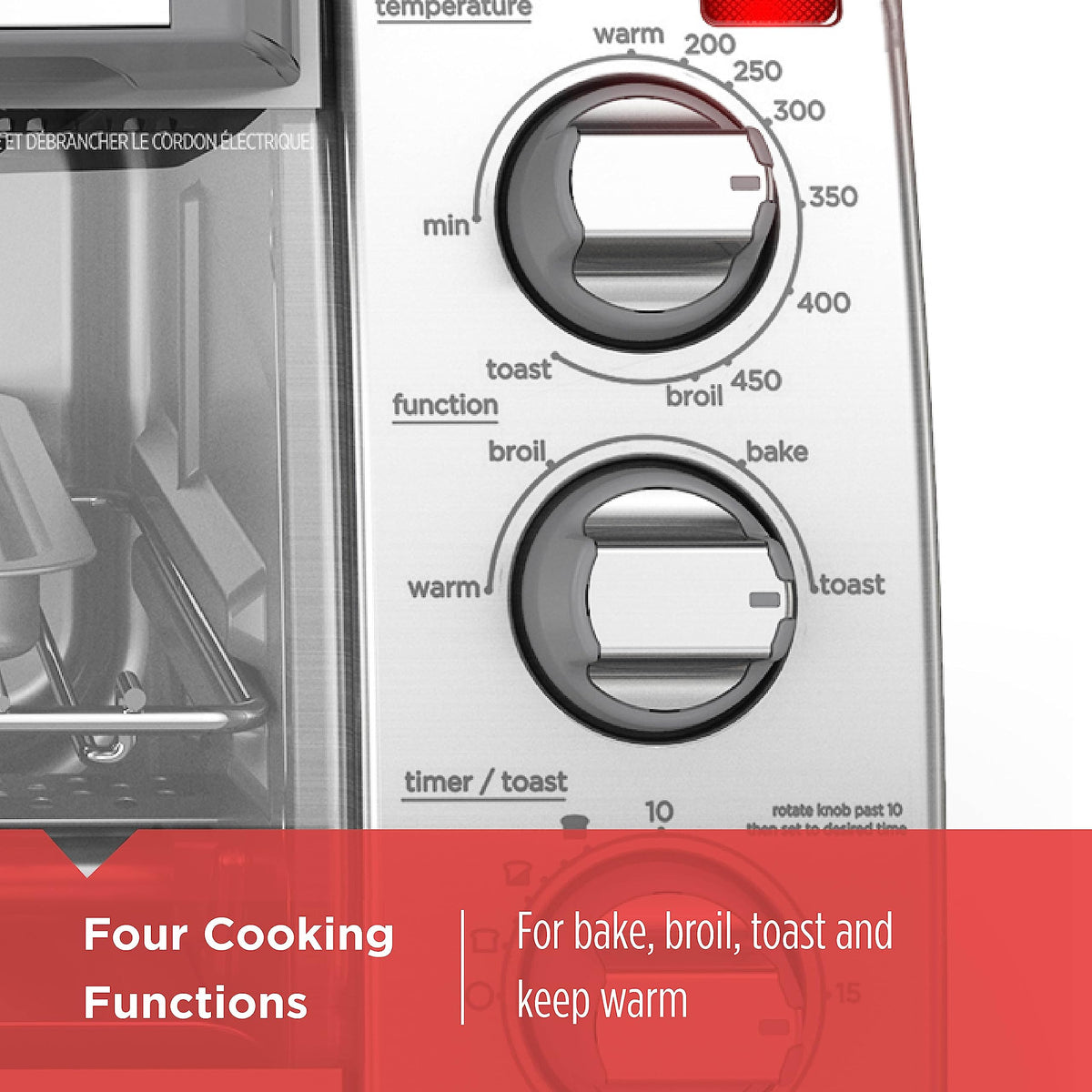 4 Slice Toaster Oven with Natural Convection