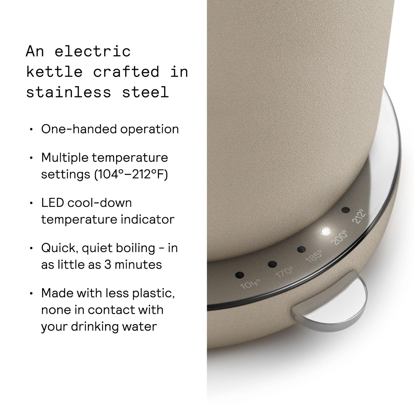 Kettle Electric Stainless Steel Tea Kettle 1.2L (Sand)