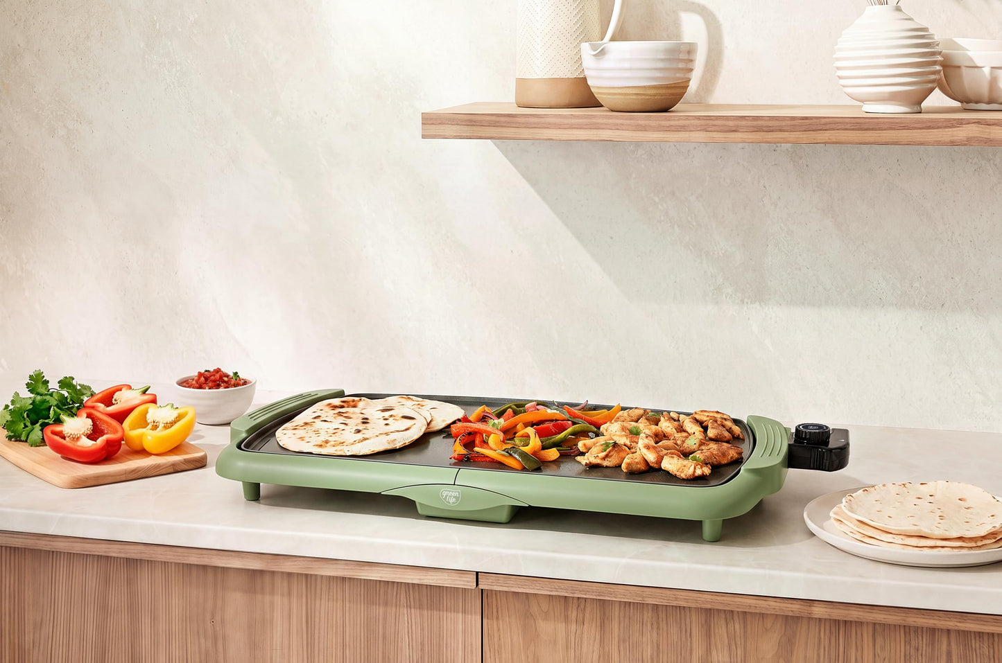 20" Extra Large Electric Griddle (Sage Green)
