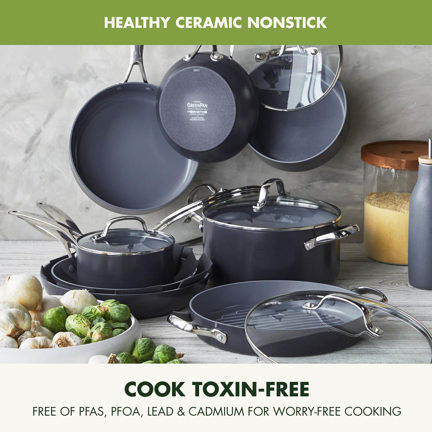Valencia Pro 13 Piece Cookware Set Ceramic Nonstick Pots & Pans