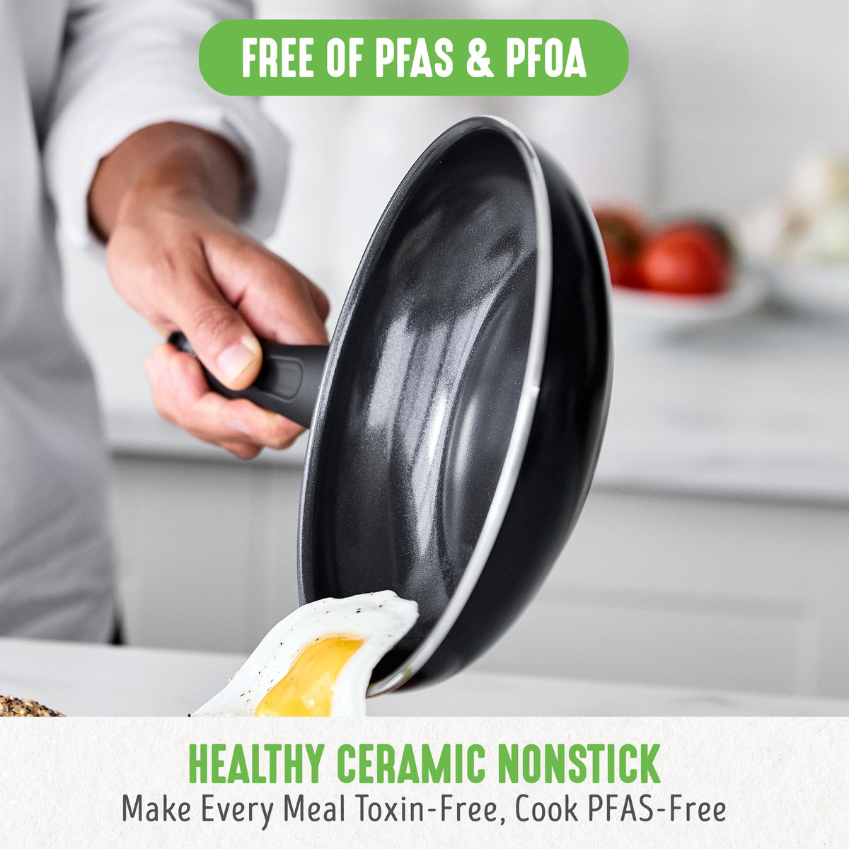 16 Piece Ceramic Nonstick Pots & Pans Cookware Set