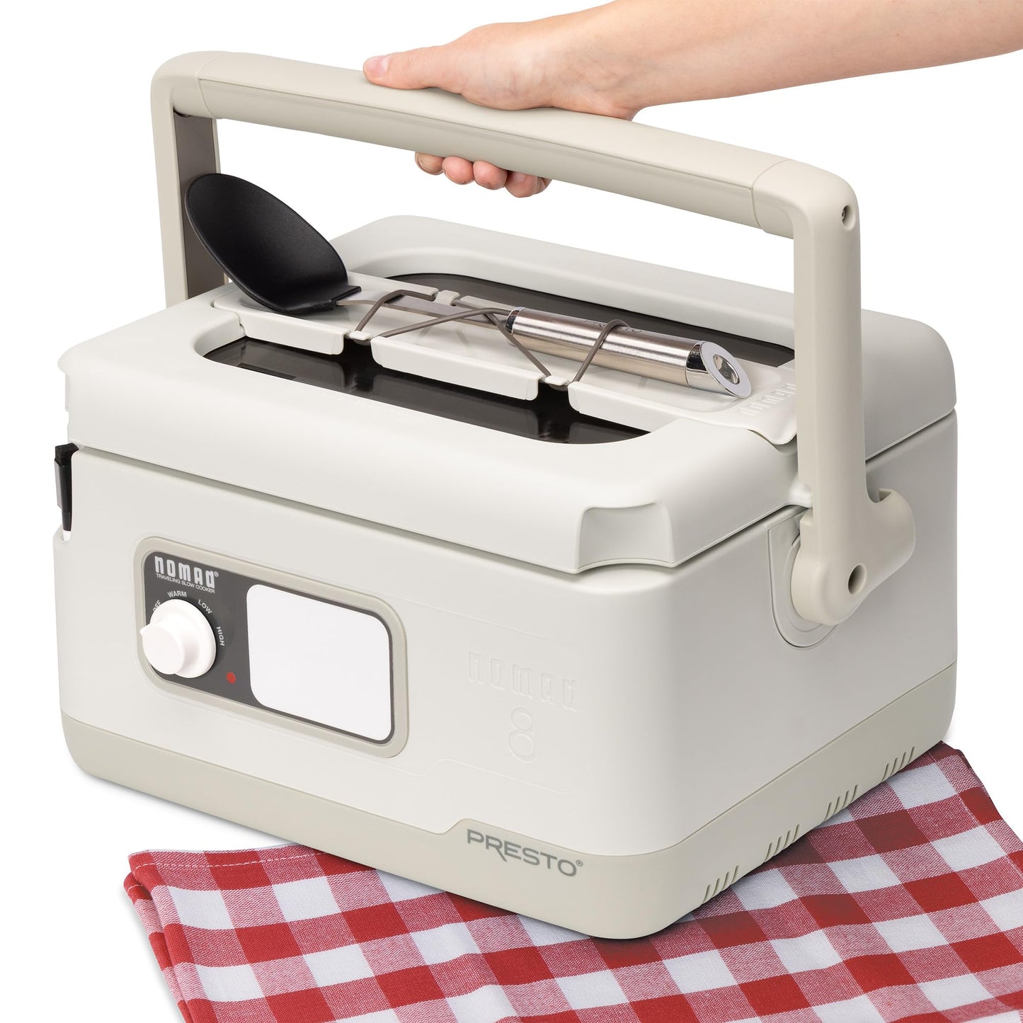 06030 8 quart Nomad Traveling Slow Cooker (White)