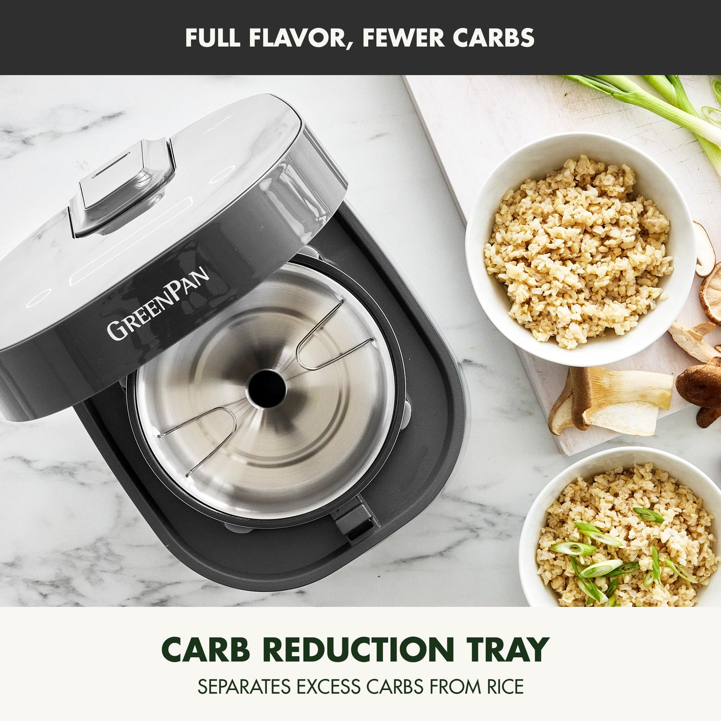 Carb Reducing Electric Rice Cooker (Graphite / 4 Cups / Carb-Reducing)