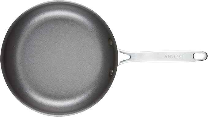 Anolon Achieve Hard Anodized Nonstick Cookware Pots and Pans Set, 9 Piece - Silver