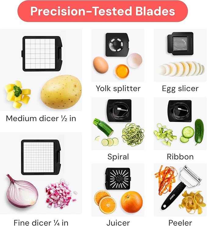 Fullstar The Original Pro Chopper - Vegetable Chopper and Spiralizer, Food Chopper with Container, Fruit Slicer, Kitchen Gadgets & Gifts, Home Essentials (9 in 1, Gray)