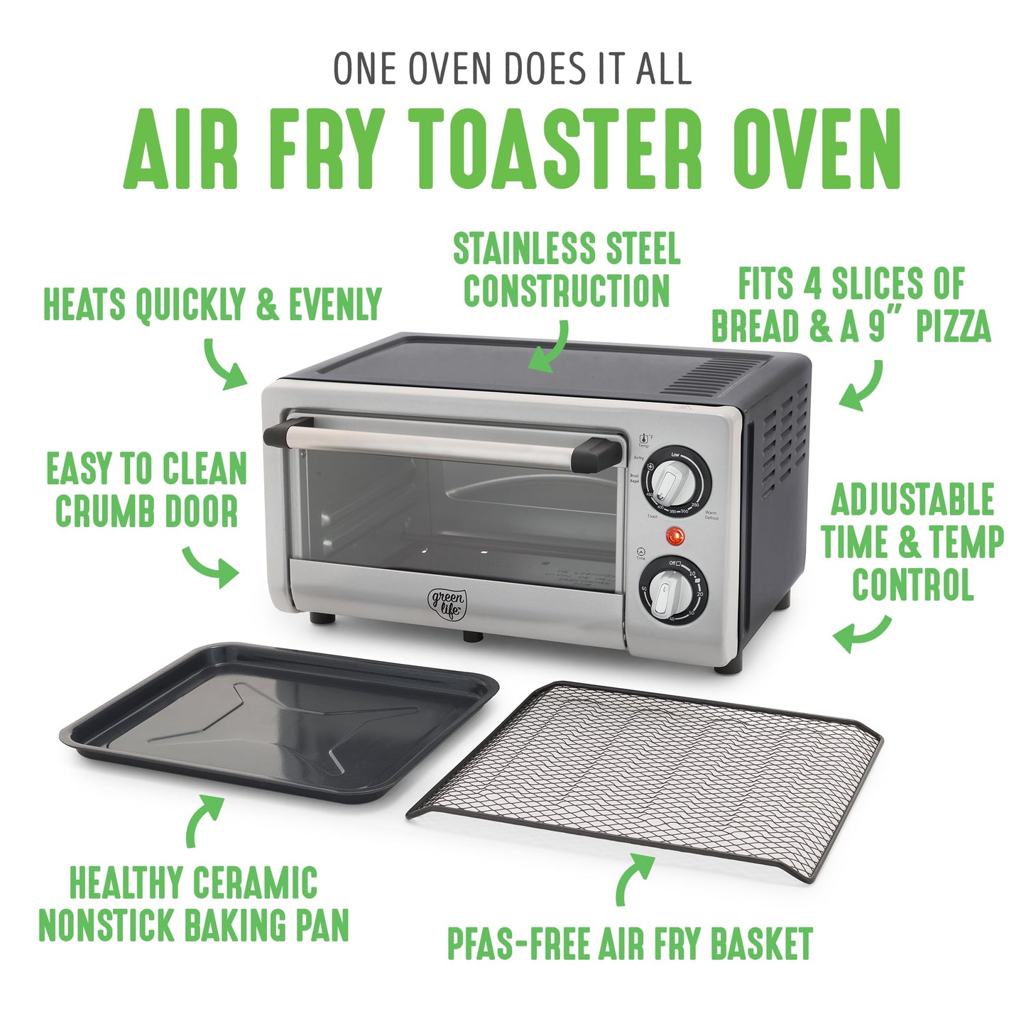 Countertop Toaster Oven Air Fryer Stainless Steel (Countertop Toaster Oven Air Fryer / Black)