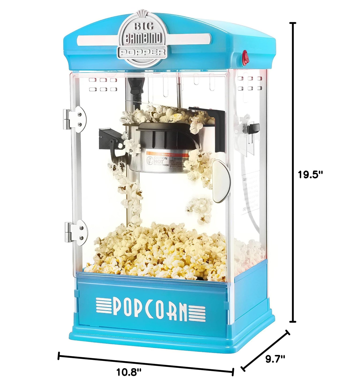 Popcorn Big Bambino 4oz Popcorn Machine (Blue)