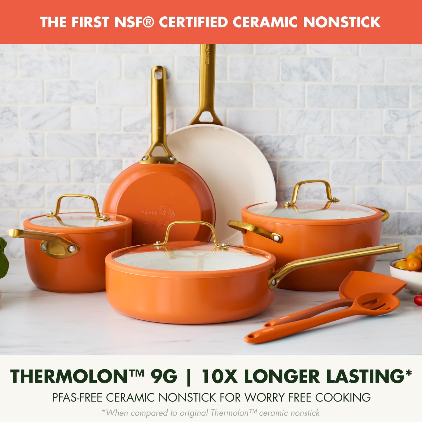 Nonstick Reserve Pro 10 Piece Cookware Set (Harvest Orange / 10 Piece Cookware Set)
