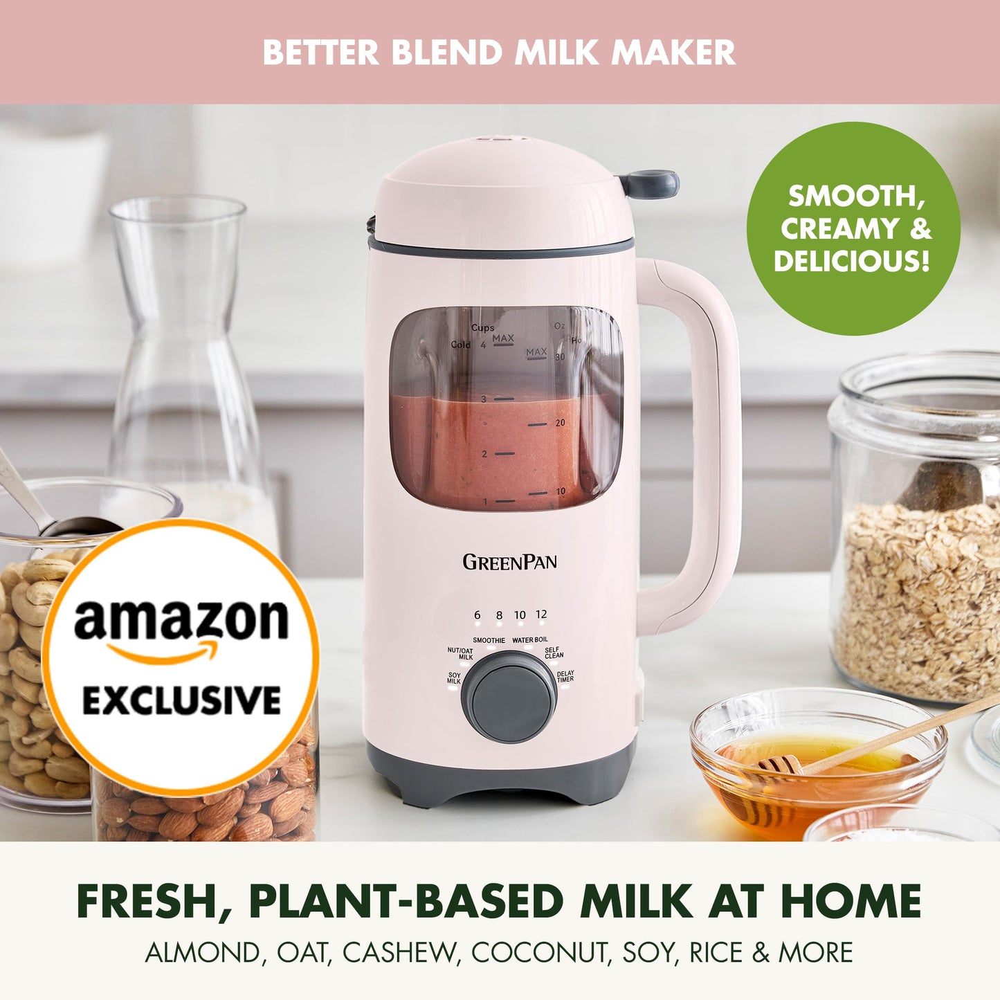 30oz Nut Milk Maker Machine (Pink)